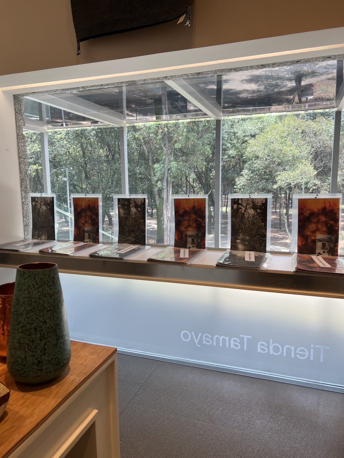 Libros impresos por Ross exhibidos en la Tienda Tamayo
